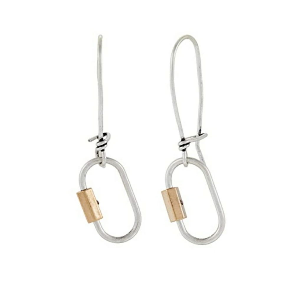 AllSaints Carabiner Shepherd’s Hook Earrings O/S